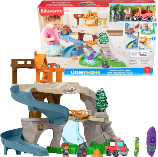 Fisher-Price Little People velika planinska pustolovina – set za igru sa stazom i toboganom