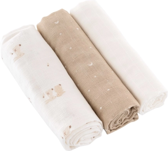 Träumeland platnene pelene hop hop bunny beige 80 × 80 cm (3 kom)