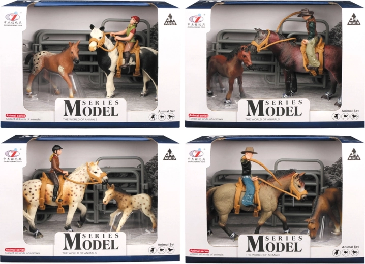 Životinje s farme – set konja s jahačem i ždrijebetom