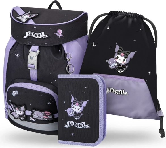 Baagl školski set Airy Kuromi fortune dream – ruksak, pernica i vrećica