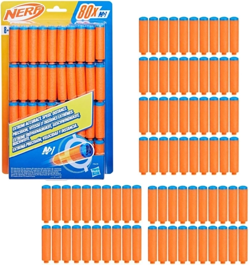 Pjenasti metci NERF N1, set 80 strelica