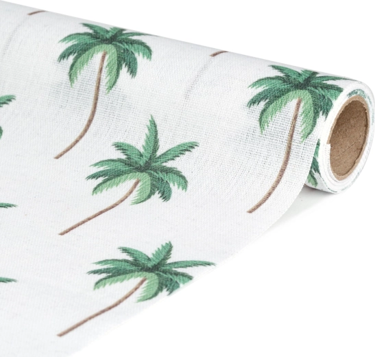 Table Runner with Palm Pattern 180 × 28 cm