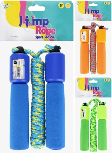 Vijača s brojačem za djecu, pjenaste ručke 250 cm