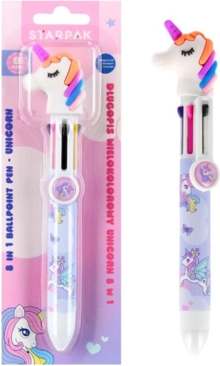 Eight-color unicorn ballpoint pen - 1 piece
