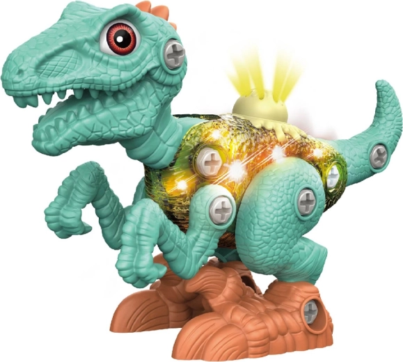 Dinosaurus na zavrtanje sa svjetlom i zvukom - 1 komad