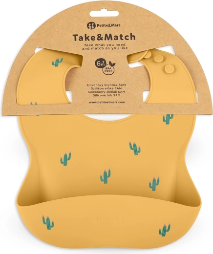 Petite&Mars silikonska portikla Take&Match ochre cacti 6m+