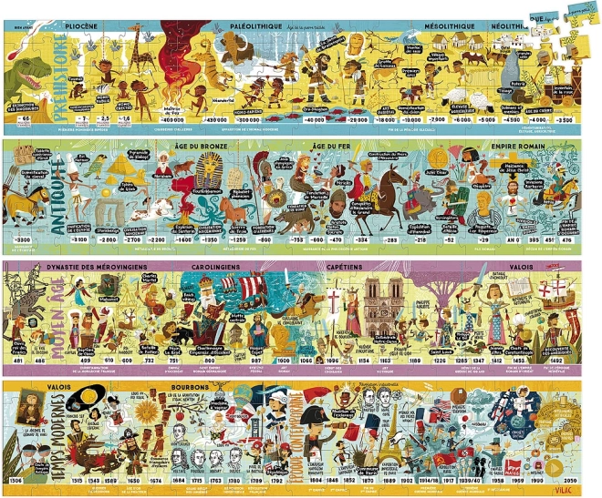 Velike drvene povijesne puzzle VILAC