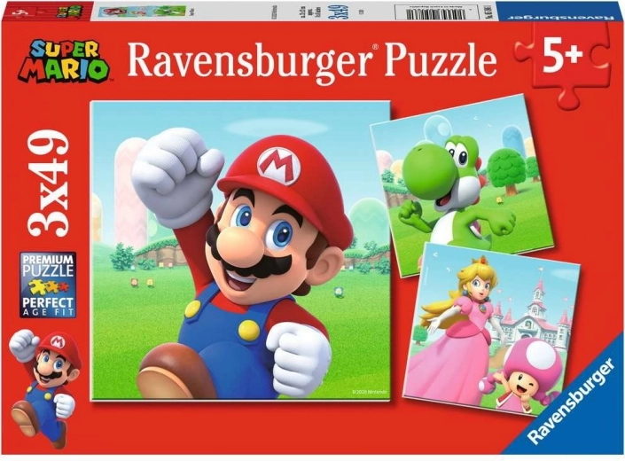 RAVENSBURGER dječje puzzle SUPER MARIO 3×49 dijelova
