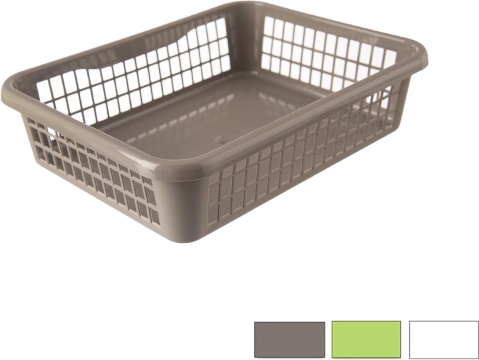 Plastična organizacijska košarica od UH plastike 25,5 × 19,5 × 6,5 cm, mix boja