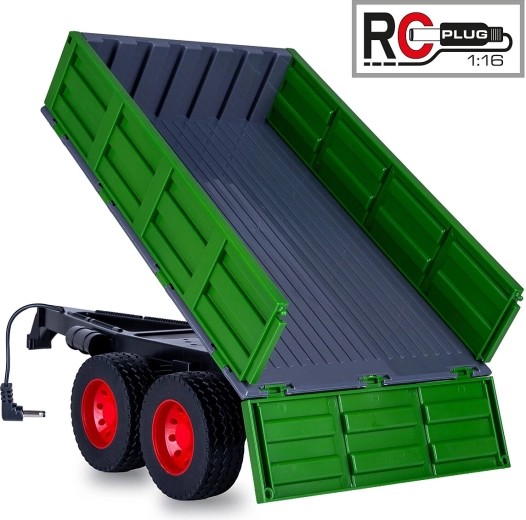 JAMARA prikolica kiper za RC traktor 1:16, tamnozelena