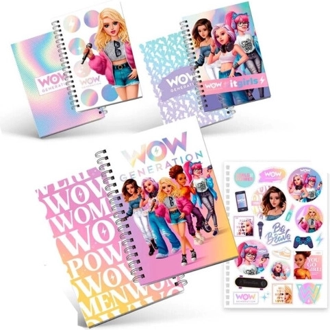 Spiralna bilježnica A5, 80 listova, u tvrdom uvezu WOW Generation Kids