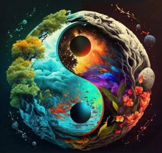 Paint by Numbers Yin Yang 40 × 50 cm