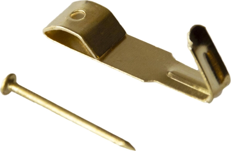 Metalna zidna kuka IXA veličina 1, mesingirana, 250 kom