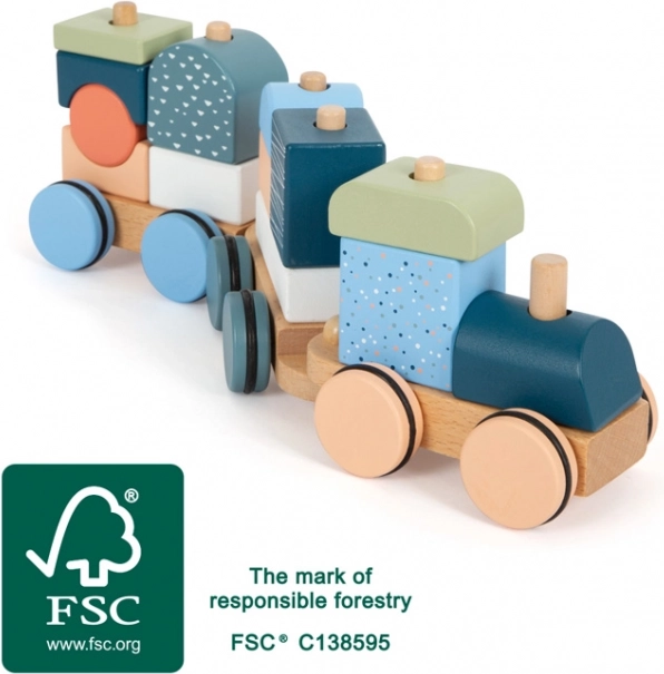 Drveni slagajući vlak Arctic small foot