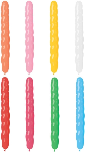 Gemar dugi spiralni balon u pastelnim bojama 8/25 cm - 1 komad