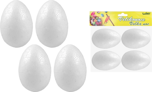 Ukrasna polistirenska jaja 8 cm, 4 kom
