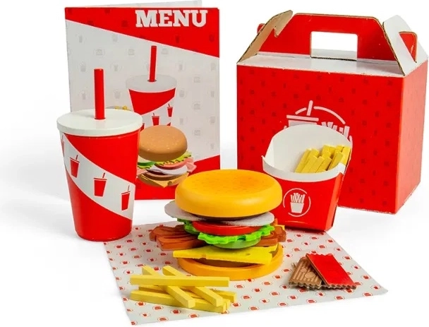 Bigjigs Toys Set Burger i Pomfrit za Djecu