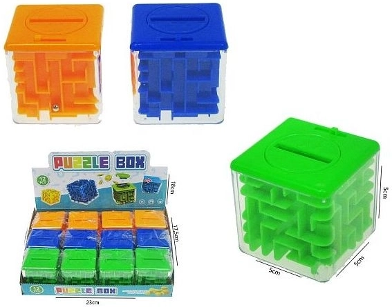 Labirint kocka 5 × 5 cm (3 kruga)