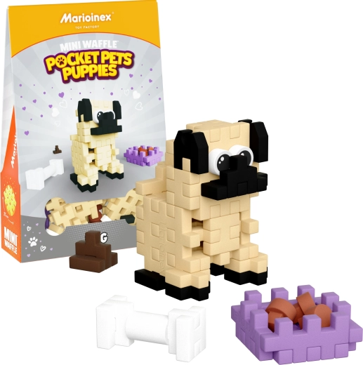 Konstruktorski set Mini Waffle Pocket Pets – štene mopsa od Marioinexa