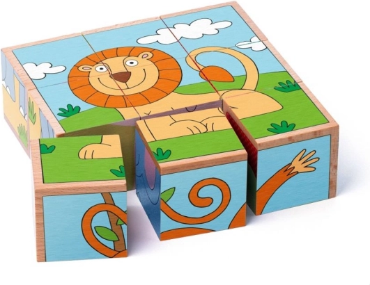 Puzzle kocke egzotične životinje