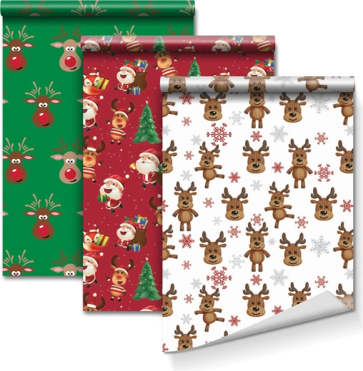 Wrapping Paper with Three Designs 70 × 150 cm