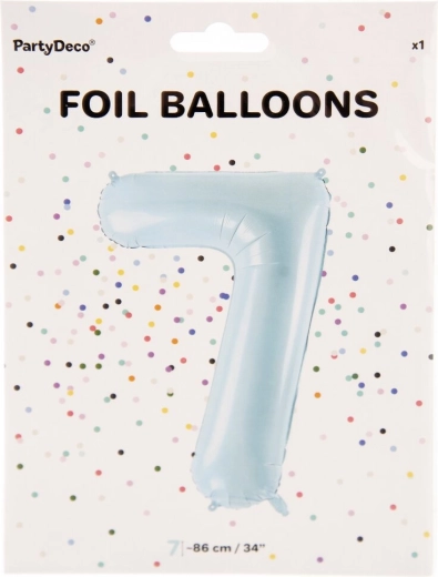 Folijski balon broj 7 plavi 86 cm