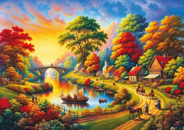 Art Puzzle festival uz rijeke – puzzle 1500 dijelova