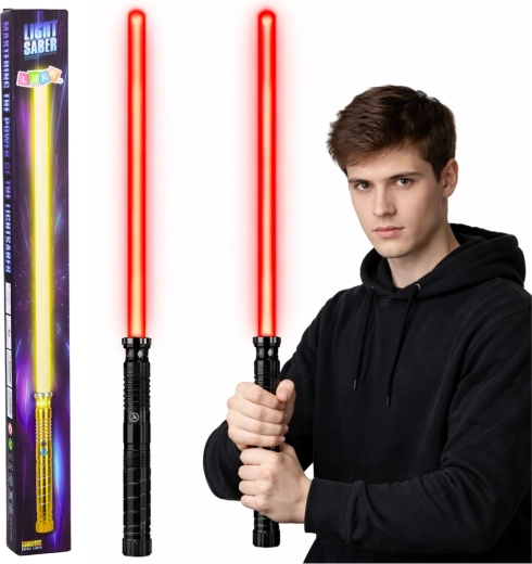 Svjetlosni LED mač s metalnom drškom 75 cm sa zvukom