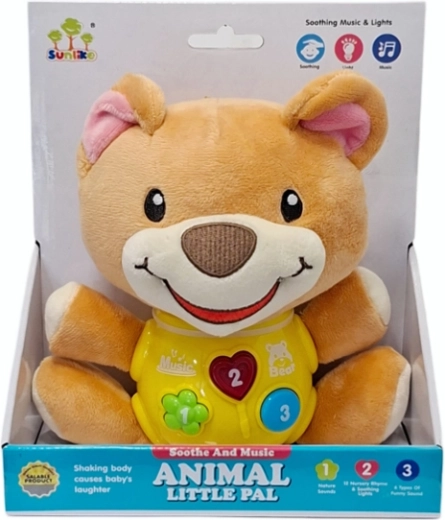 Plush teddy bear with sounds and light effects
