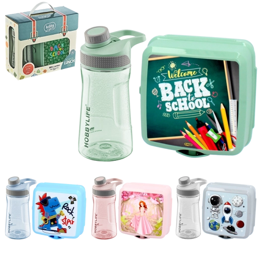 Set kutija za užinu i boca za vodu 530 ml HOBBYLIFE