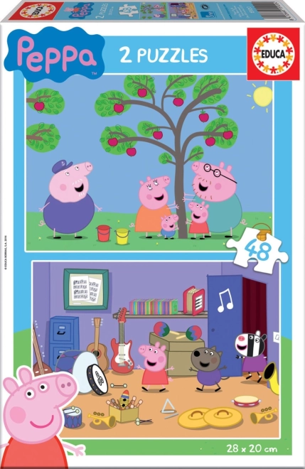 EDUCA puzzle PRASE PEPPA 2×48 dijelova