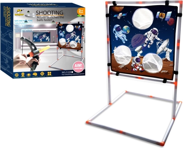 Kuželasta samostrijel s meta-pločom i mekanim projektilima za djecu