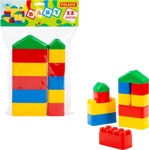 Baby children's building blocks (12 pcs)