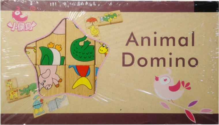 Drvene domino pločice sa životinjama