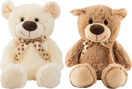 Plišani medvjed s mašnom 48 cm, 2 boje, 0m+