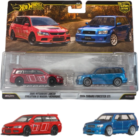 Hot Wheels Premium dvopack – 2004 Subaru Forester STI i 2005 Mitsubishi Lancer Evolution