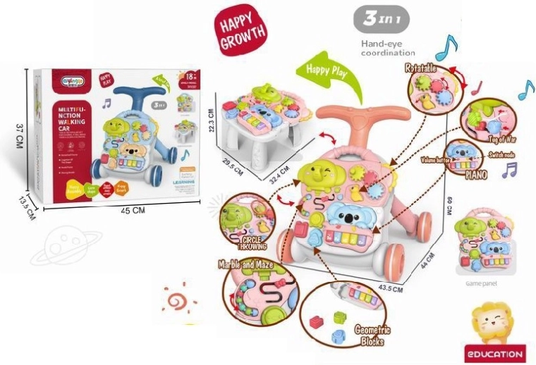 Guralica gurajuća i edukativni stolić 3 u 1