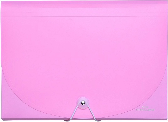 Mape za dokumente s gumicom A4, 7 pretinaca, pastelnoružičaste