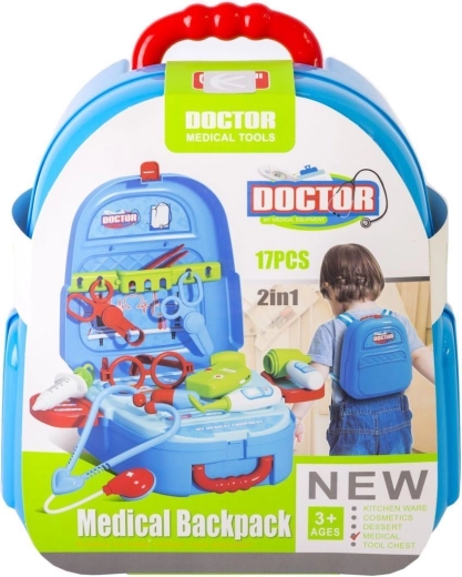 Dječji liječnički set u praktičnom ruksaku - 1 komad