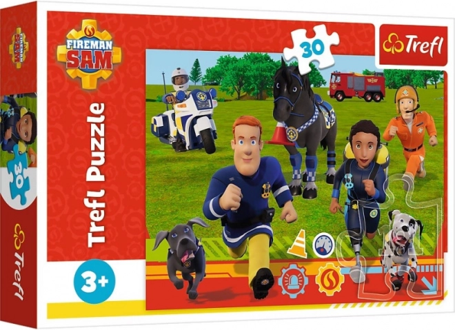 Slagalica VATROGASAC SAM – spremni pomoći, 30 dijelova, TREFL