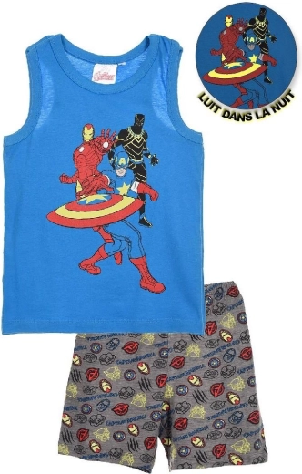 Dječja ljetna pidžama Avengers sa svjetlećim motivom