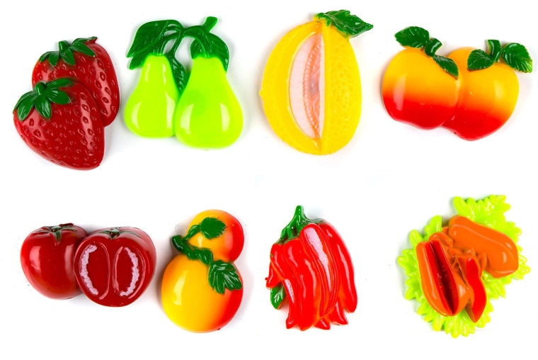 Magneti APETIT – set od 8 komada, mix dekoracija voća i povrća