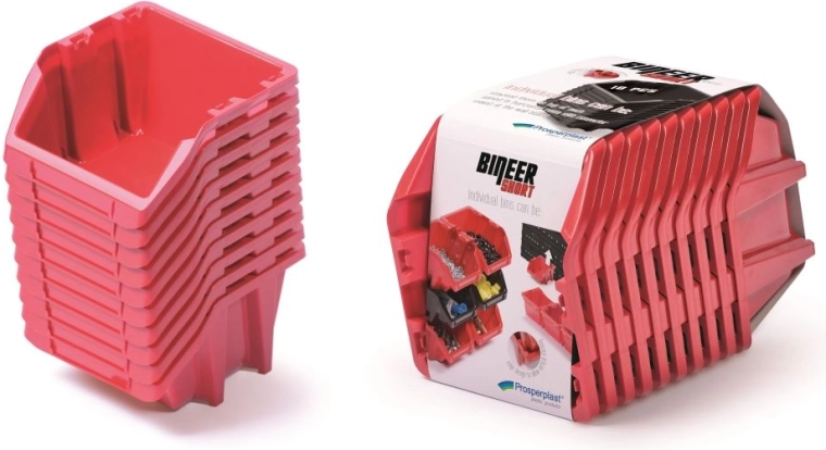 Set spremnika za pohranu 10 kom BINEER Short, crvena