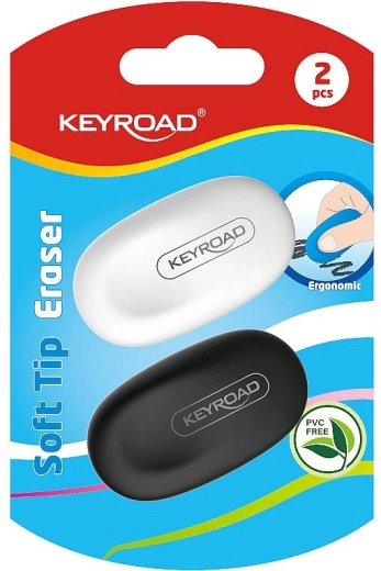 Meka gumica za brisanje KEYROAD, ergonomska, 2 kom