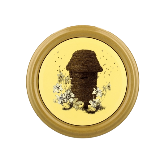 Set poklopaca za staklenke 82 mm s motivom Miód Polski Stary Ul – 10 kom