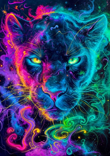 Puzzle Neonska pantera 1000 dijelova