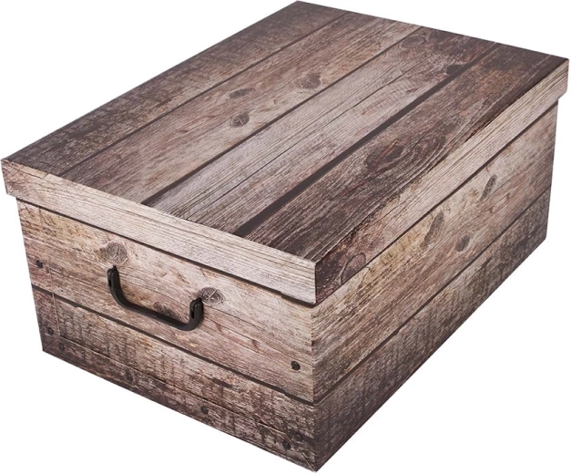 Kartonska spremna kutija siva drvo MIDI