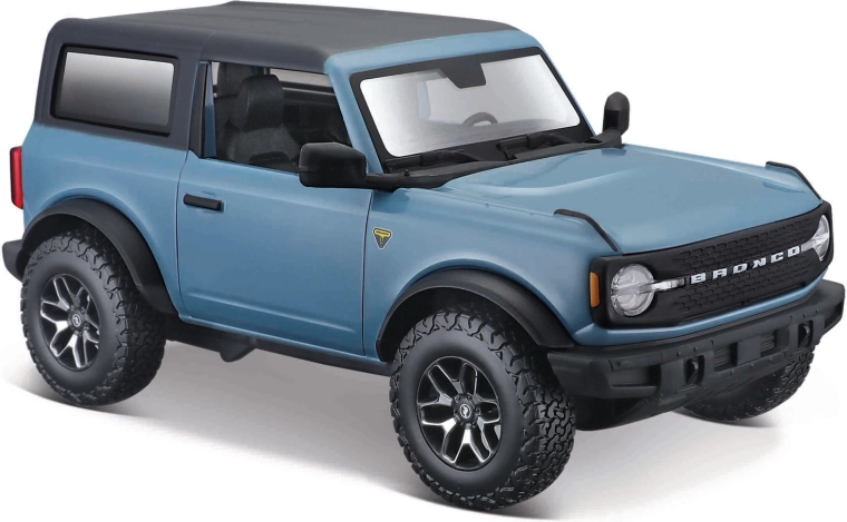 Maisto 2021 Ford Bronco Badlands, model 1:24 – plavi