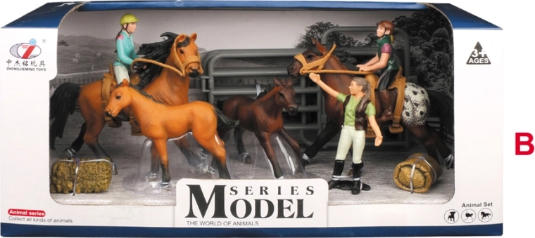 Set s konjima sa stajom i figuricama