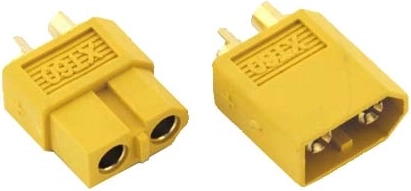 Pair of XT60 power connectors (socket + plug)